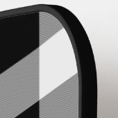 Zwart-witte buffels pickleball paddle (Links Detail)