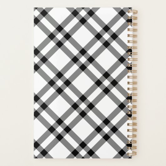Zwart-witte buffels planner (Achterkant)