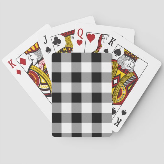 Zwart-witte buffels pokerkaarten (Achterkant)