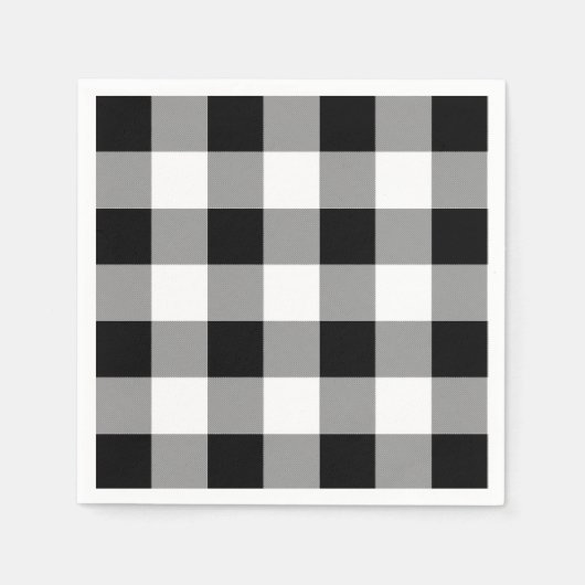 Zwart-witte buffels servet (Voorkant)