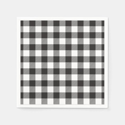 Zwart-witte buffels servetten (Voorkant)