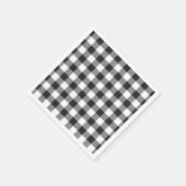 Zwart-witte buffels servetten (Hoek)