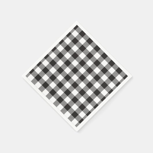 Zwart-witte buffels servetten (Hoek)