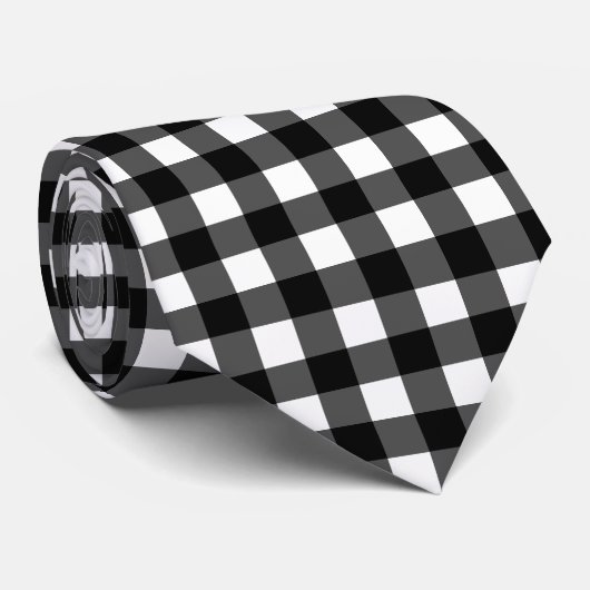 Zwart-witte buffels Stropdas controleren (Opgerold)