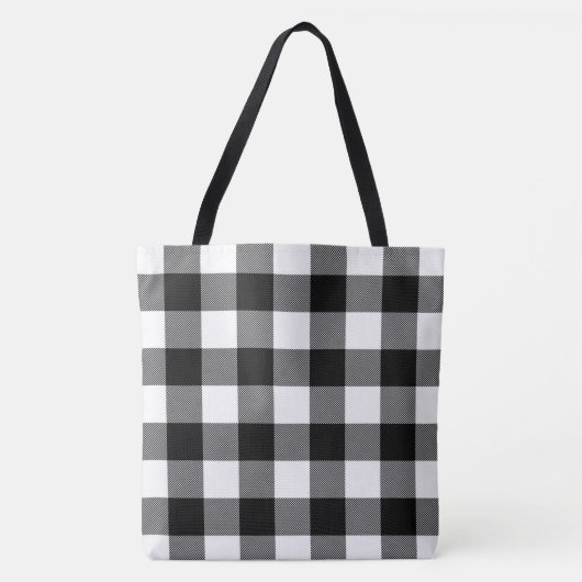 Zwart-witte buffels tote bag (Voorkant)