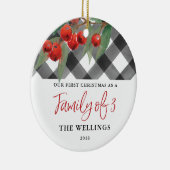 Zwart-witte buffelspelfamilie van drie keramisch ornament (Rechts)