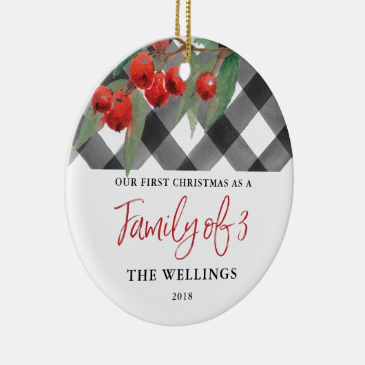 Zwart-witte buffelspelfamilie van drie keramisch ornament (Rechts)