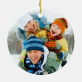 Zwart-witte buffelspelfamilie van drie keramisch ornament (Achterkant)