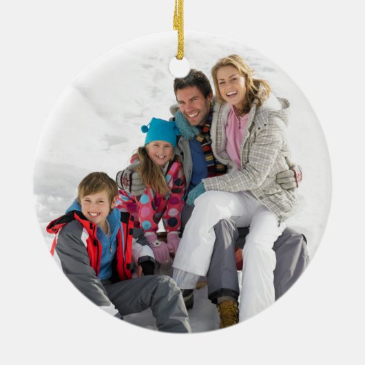 Zwart-witte buffelspelfamilie van vier keramisch ornament (Achterkant)