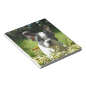 Zwart-witte bull Dog Puppy Notitieblok (Schuin)