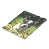 Zwart-witte bull Dog Puppy Notitieblok (Linkerzijde)