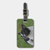 Zwart-witte Bulldog Bagagelabel (Voorkant verticaal)
