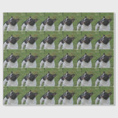 Zwart-witte Bulldog Cadeaupapier (Vlak)