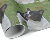 Zwart-witte Bulldog Cadeaupapier (Rol Hoek)