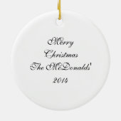 Zwart-witte Bulldog Keramisch Ornament (Achterkant)