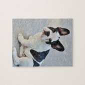 Zwart-witte Bulldog Legpuzzel (Horizontaal)