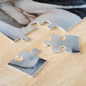 Zwart-witte Bulldog Legpuzzel (Zijkant)