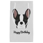 Zwart-witte Bulldog Small Gift Bag Klein Cadeauzakje (Voorkant)