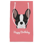 Zwart-witte Bulldog Small Gift Bag Klein Cadeauzakje (Voorkant)