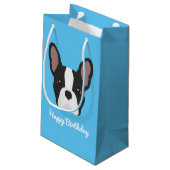 Zwart-witte Bulldog Small Gift Bag Klein Cadeauzakje (Achterkant Gekanteld)