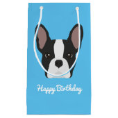 Zwart-witte Bulldog Small Gift Bag Klein Cadeauzakje (Voorkant)