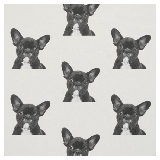 Zwart-witte Bulldog Stof (Swatch)