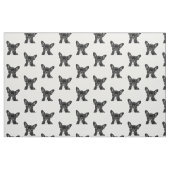Zwart-witte Bulldog Stof (Fat Quarter)