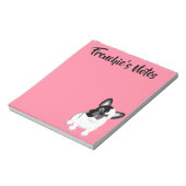 Zwart-witte bulledog Cute Puppy Notitieblok (Linkerzijde)