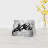 Zwart-witte Bustehouder notecard Kaart (Gele Bloem)