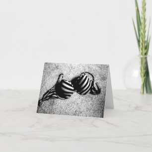 Zwart-witte Bustehouder notecard Kaart