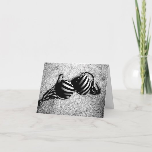 Zwart-witte Bustehouder notecard Kaart (Voorkant)