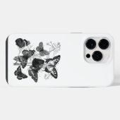 Zwart-witte Butterflie iPhone Hoesje (Achterkant horizontaal)