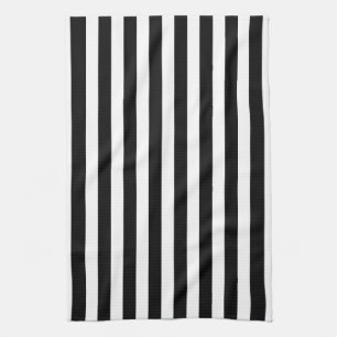 Zwart-witte Cabana Stripe Theedoek