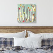 Zwart-witte cactus met bloemen Collage Kunst Canvas Afdruk (Insitu (Slaapkamer))