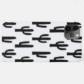 Zwart-witte cactus. Modern cacti patroon Case-Mate iPhone Case (Achterkant (horizontaal))