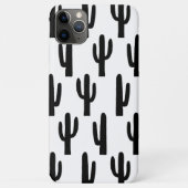 Zwart-witte cactus. Modern cacti patroon Case-Mate iPhone Case (Achterkant)