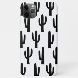 Zwart-witte cactus. Modern cacti patroon Case-Mate iPhone Case