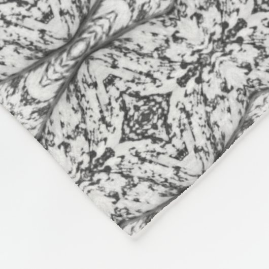 Zwart-witte Caladium Fleece Blanket (Hoek)