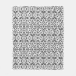 Zwart-witte Caladium Fleece Blanket Deken