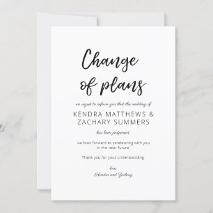 Zwart & Witte Calligrafie Wijziging van Plannen Kaart