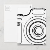 Zwart-witte camera briefkaart (Voorkant / Achterkant)