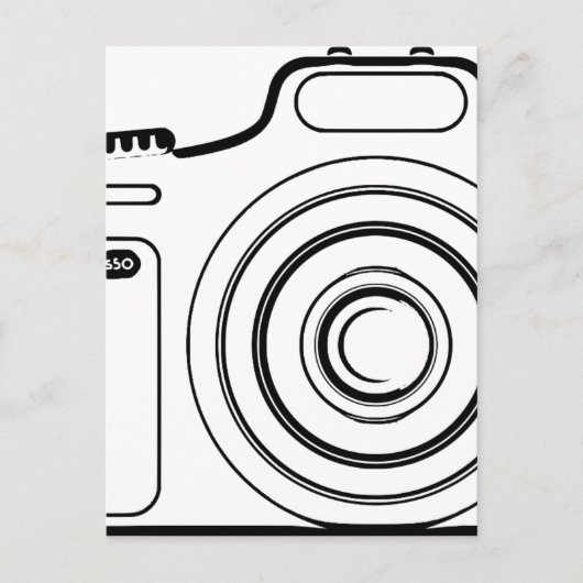 Zwart-witte camera briefkaart (Voorkant)