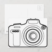 Zwart-witte camera briefkaart (Voorkant / Achterkant)