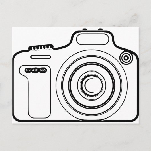 Zwart-witte camera briefkaart (Voorkant)