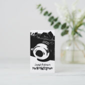 Zwart-witte camera met hoog contrast visitekaartje (Staand voorkant)