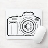 Zwart-witte camera muismat (Met muis)
