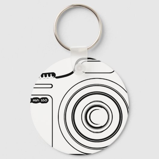 Zwart-witte camera sleutelhanger (Voorkant)