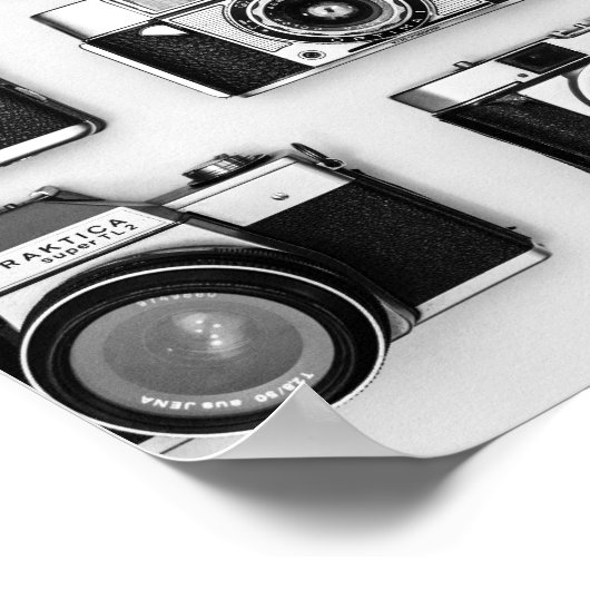 Zwart-witte camera's poster (Hoek)