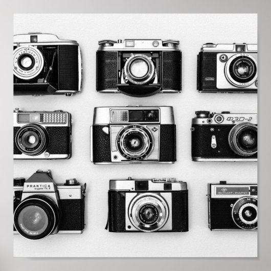 Zwart-witte camera's poster (Voorkant)