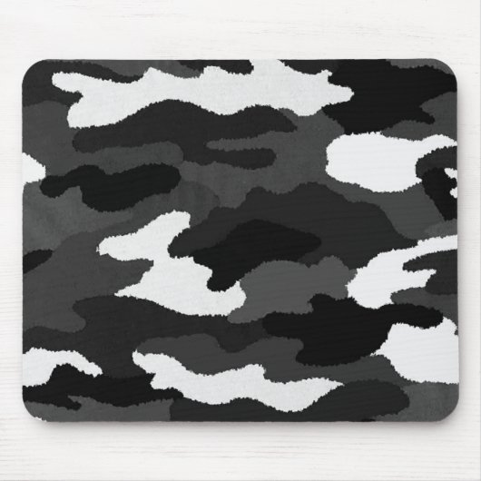 Zwart-witte Camo Muismat (Voorkant)